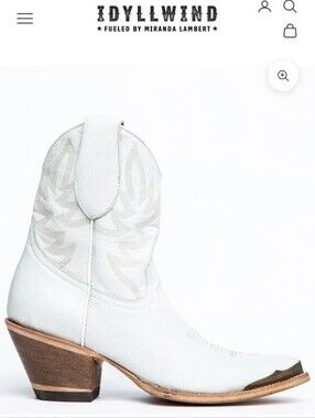 IDYLLWIND Ivory Leather  -Wheels Western Booties By Miranda Lambert